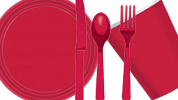 Red Party Tableware