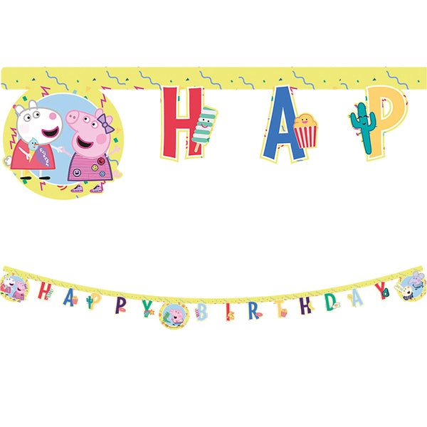 Peppa Pig Messy Play Birthday Banner