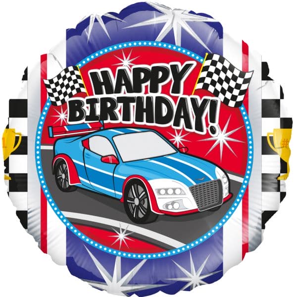 18" Sports Car Birthday Foil Balloon