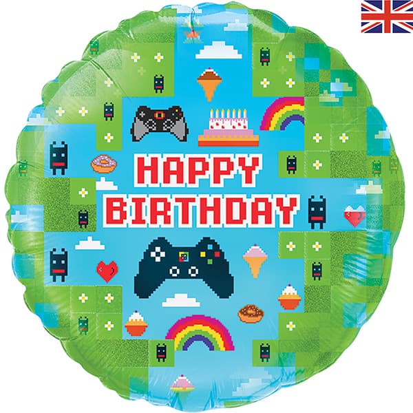 18" Blox Game Birthday Foil Balloon