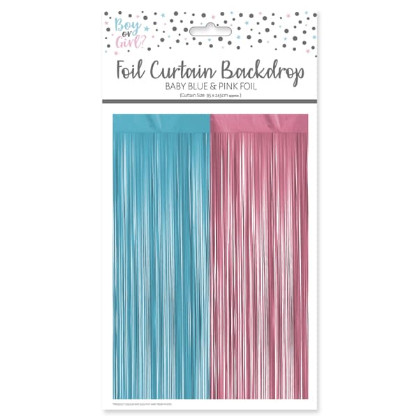 Pink & Blue Shimmer Curtain Back Drop