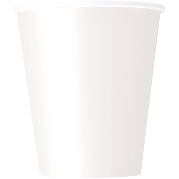Bright White Paper Cups 8pk