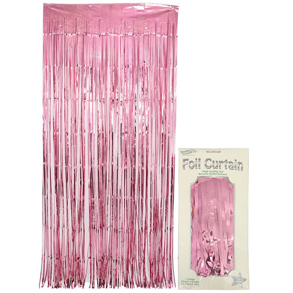 Metallic Light Pink Door Curtain