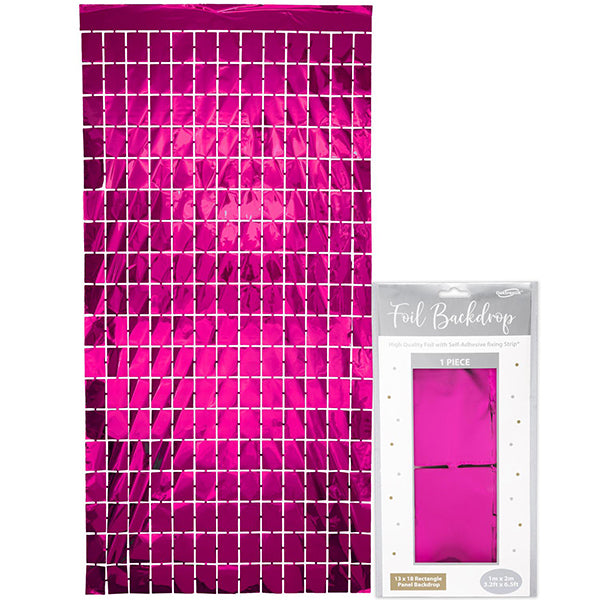 Metallic Fuchsia Pink Foil Backdrop