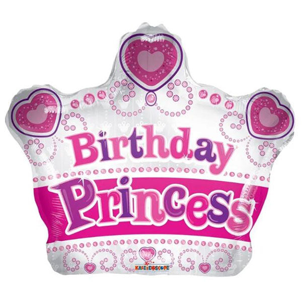 18" Birthday Princess Crown Foil Balloon