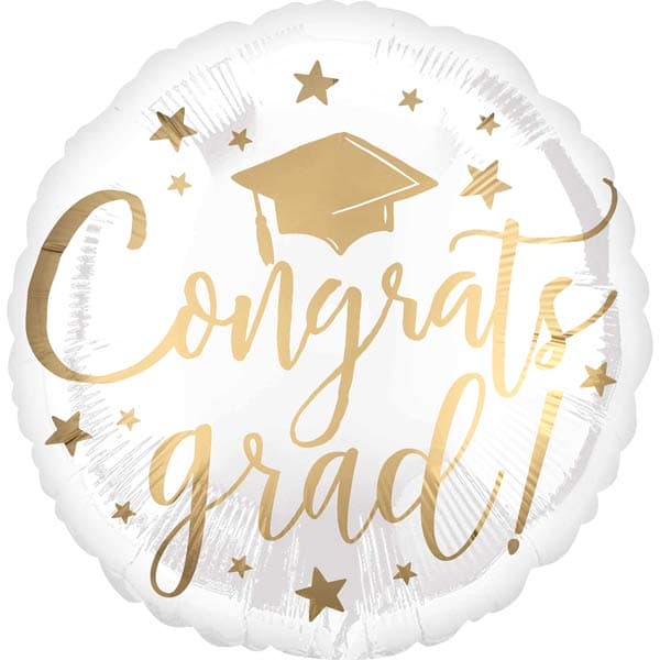 18" Congrats Grad Stars Foil Balloon