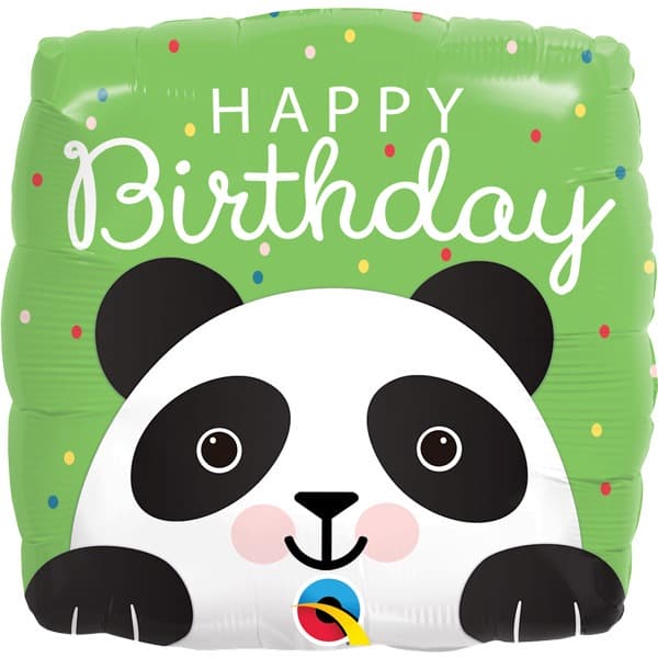 18" Happy Birthday Panda Foil Balloon