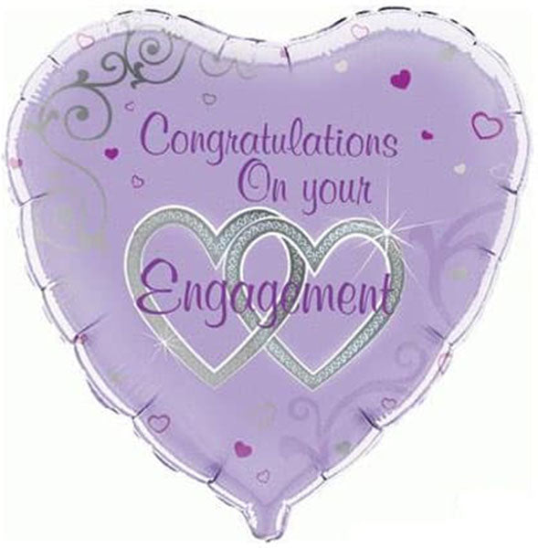18" Congratulations On Your Engagement Foil Balloon