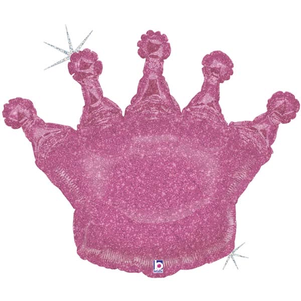 Pink Glittering Crown Balloon