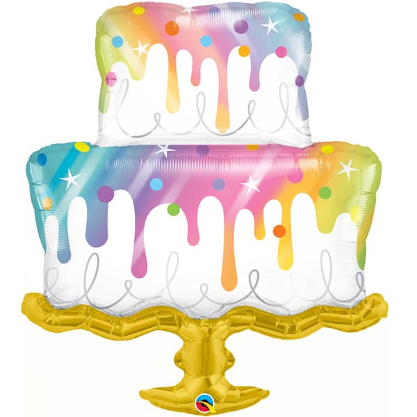 Rainbow Drip Cake Balloon