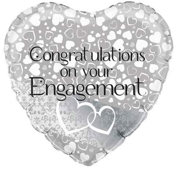 18" Entwined Hearts Engagement Foil Balloon