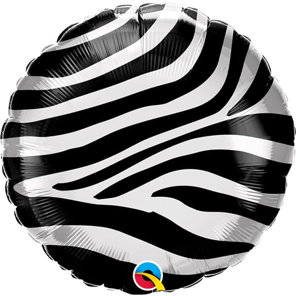 18" Zebra Stripes Foil Balloon