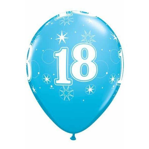 11 Inch 18 Robins Egg Blue Sparkles Latex Balloons 25pk