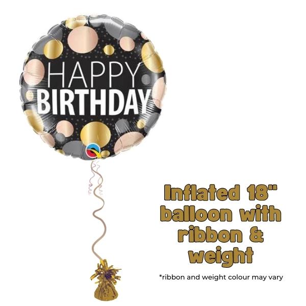 18" Big Metallic Dots Birthday Foil Balloon