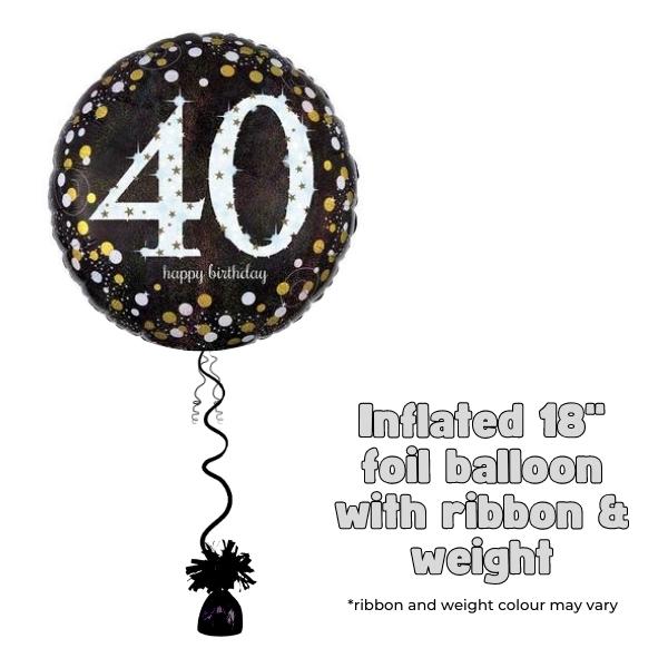 18" Gold Celebration 40th Birthday Foil Balloon