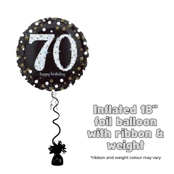 18" Gold Celebration 70th Birthday Foil Balloon