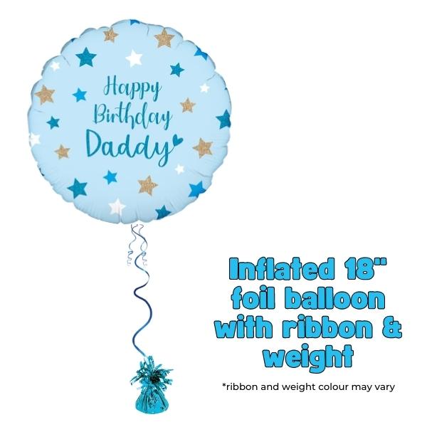 18" Happy Birthday Daddy Foil Balloon