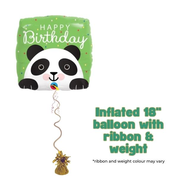 18" Happy Birthday Panda Foil Balloon