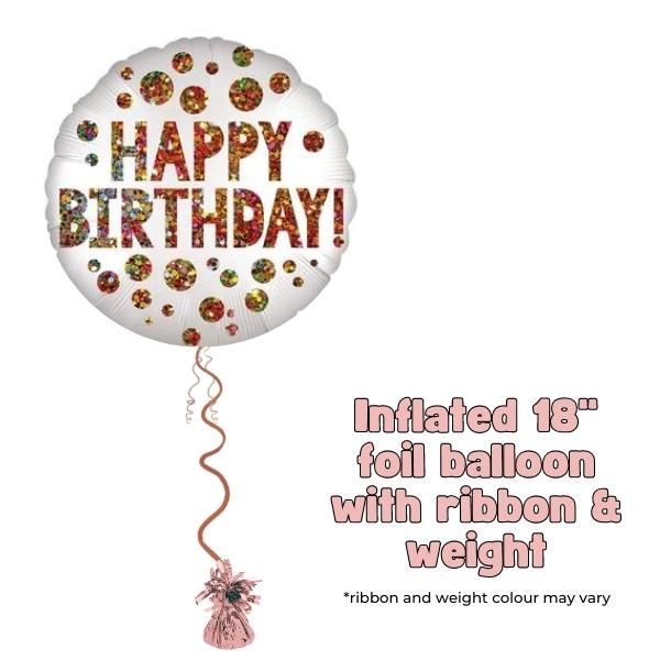 18" Happy Birthday Sequins Foil Balloon