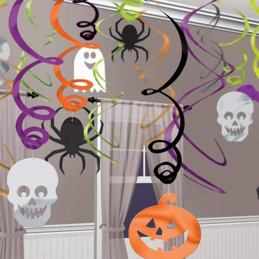30 Piece Hanging Halloween Swirl Decorations