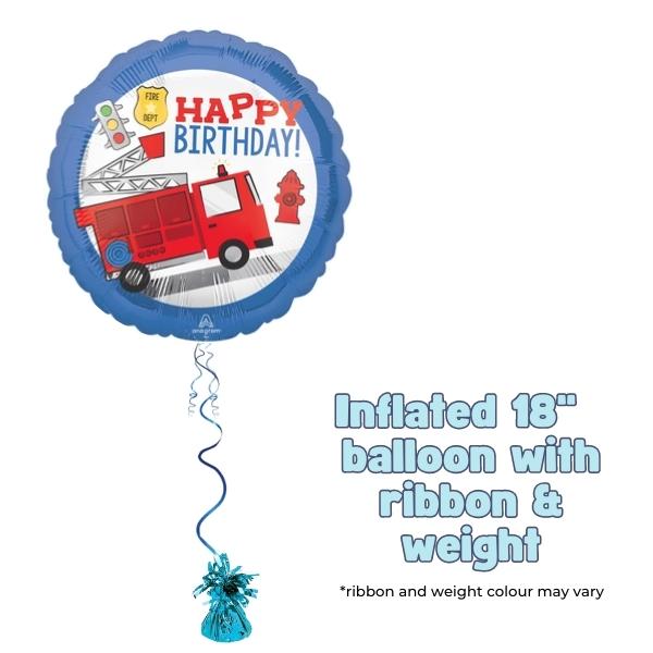 18" Happy Birthday First Responder Foil Balloon