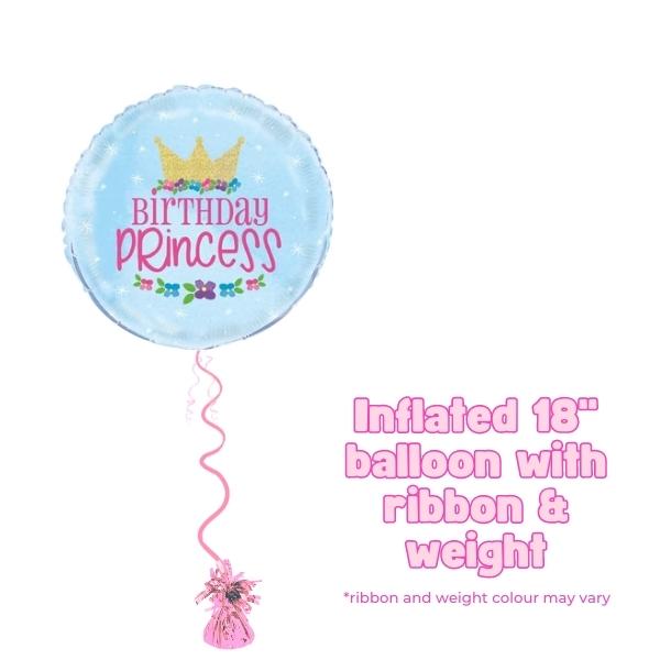 18" Magical Birthday Princess Foil Balloon