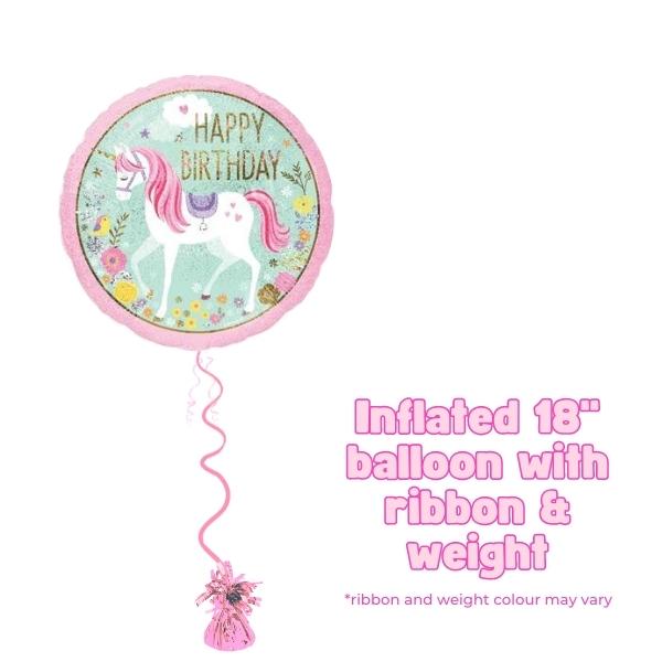 18" Magical Unicorn Birthday Foil Balloon