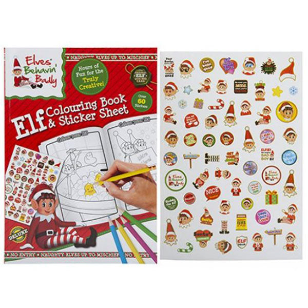 Elf Colouring Book With Stickers