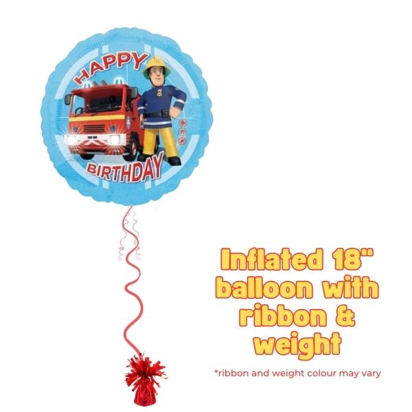 18" Fireman Sam Happy Birthday Foil Balloon