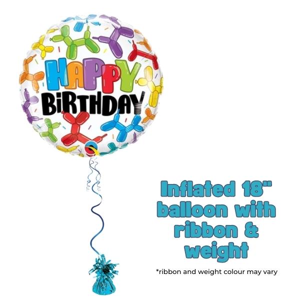 18" Birthday Balloon Dogs Foil Balloon