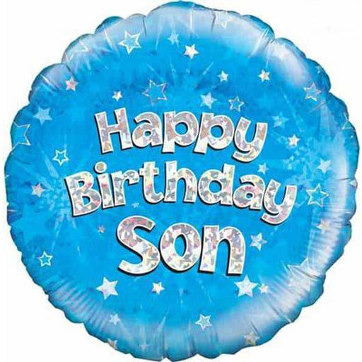 Happy Birthday Son Holographic Foil Balloon