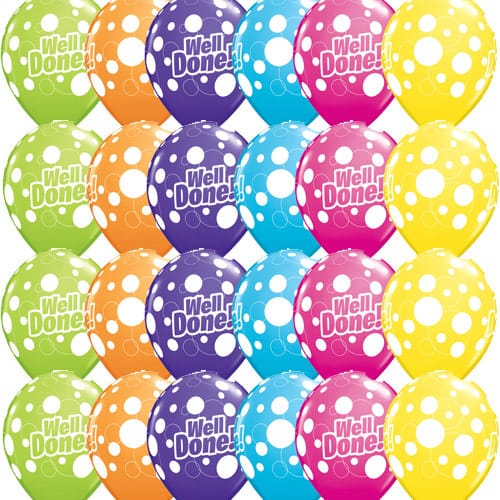 Well Done Dots Assorted Latex Balloons x25
