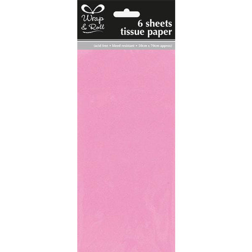Pink Tissue Paper x6 Sheets