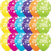 Happy Birthday Big Polka Dots Latex Balloons x25