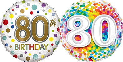 Age 80 Birthday Balloons