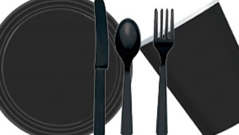 Black Party Tableware
