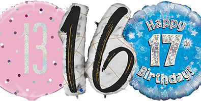 Age 13-17 Birthday Balloons