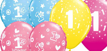 Age 1 Latex Balloons
