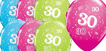 Age 30 Latex Balloons