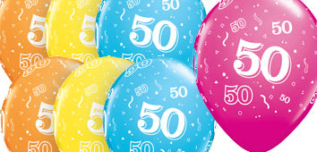 Age 50 Latex Balloons