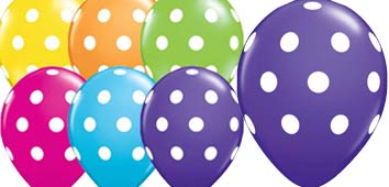 Polka Dot Latex Balloons