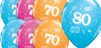 Age 70-80 Latex Balloons