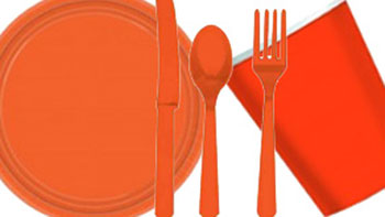 Orange Party Tableware