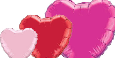 Valentines Heart Shaped Foil Balloons