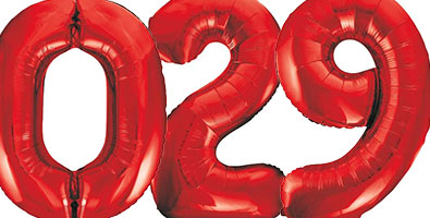 Large Red Shape Number Balloons — The Party Monster
