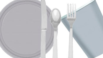 Silver Party Tableware