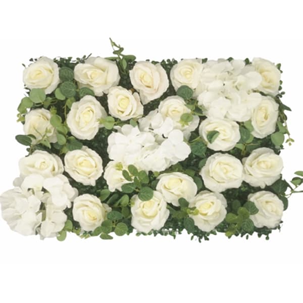 Luxury Cream Roses & Hydrangea Flower Wall Panel