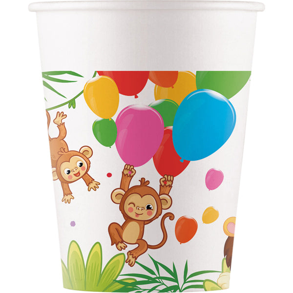 Jungle Party Animals Paper Cups 8pk
