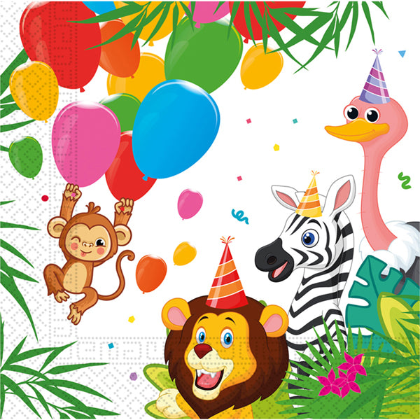 Jungle Party Animals Paper Napkins 20pk