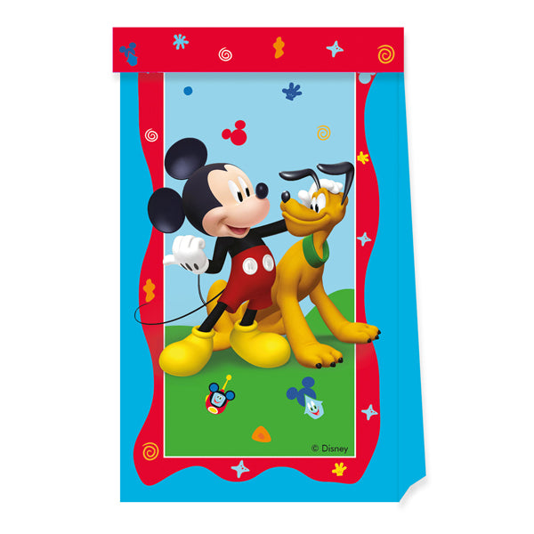 Mickey Mouse Paper Party Bags 4pk